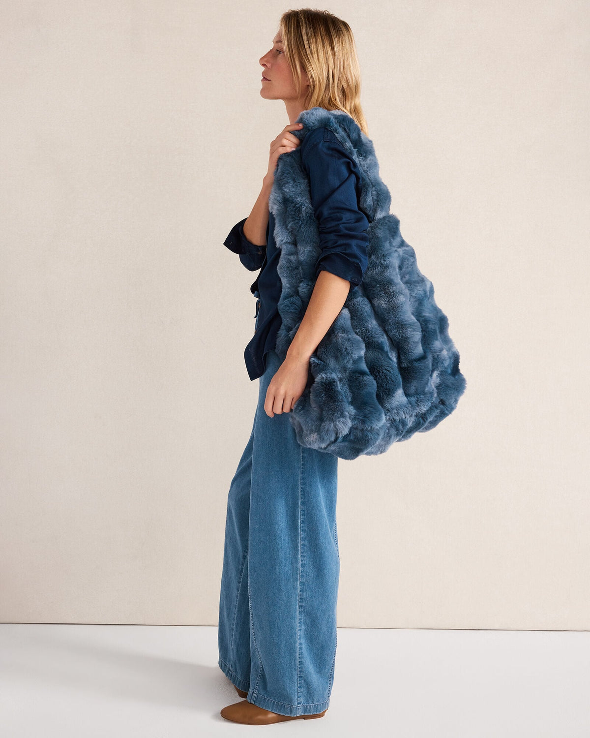 Talbots FAUX FUR THROW BLANKET AND TOTE