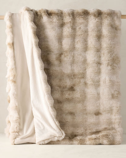 Talbots FAUX FUR THROW BLANKET AND TOTE