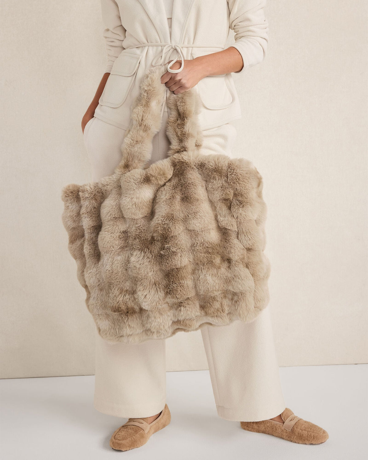 Talbots FAUX FUR THROW BLANKET AND TOTE