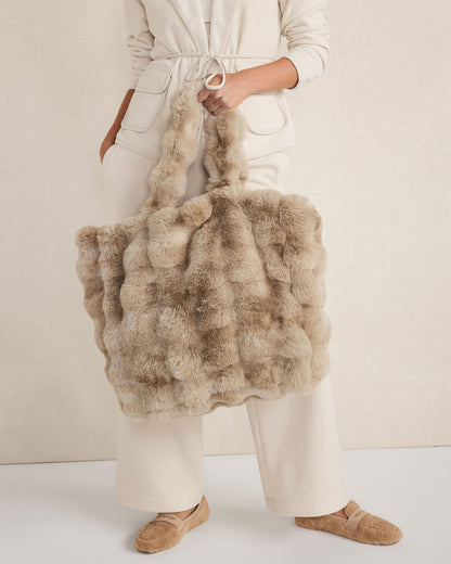 Talbots FAUX FUR THROW BLANKET AND TOTE