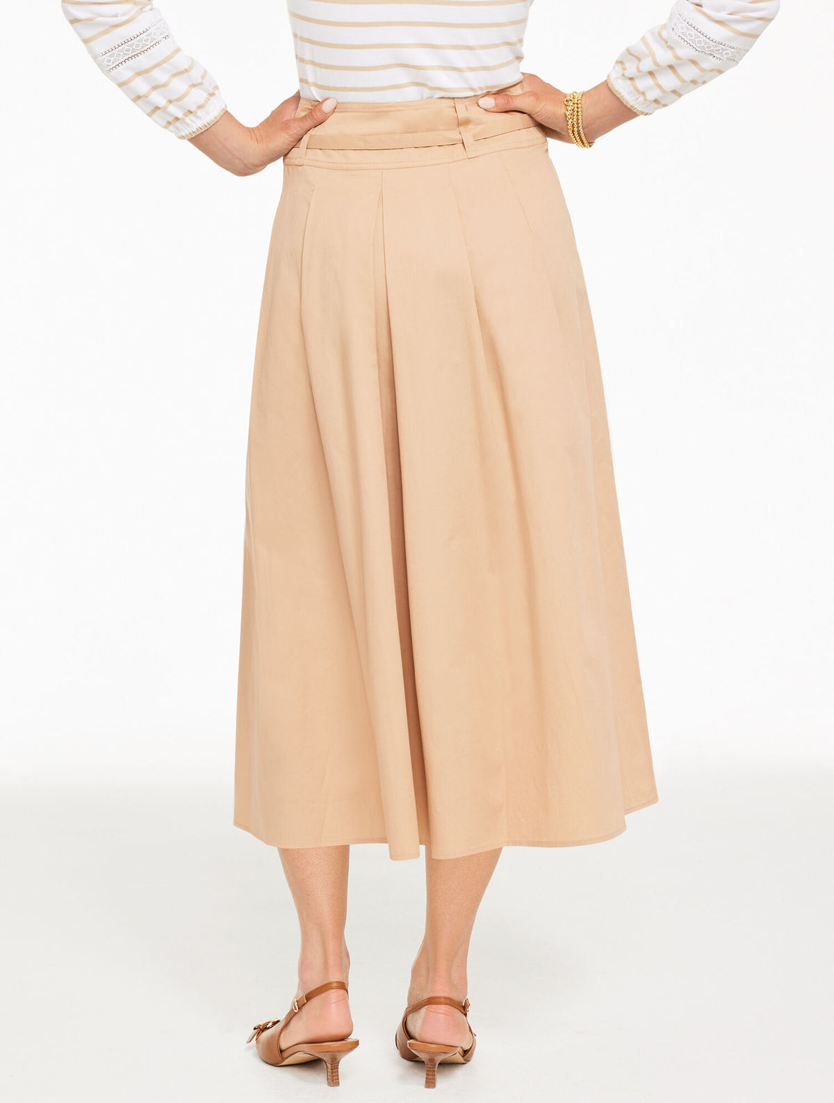 Talbots FIT & FLARE TWILL SKIRT