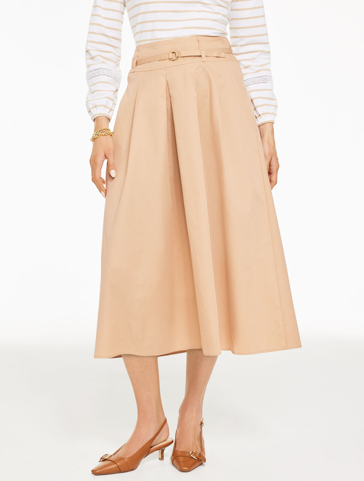 Talbots FIT & FLARE TWILL SKIRT