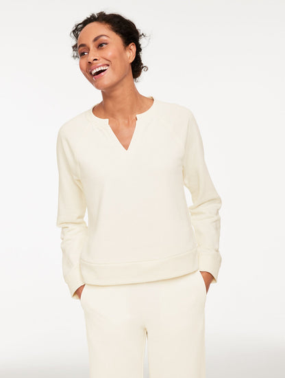 Talbots COZY FLEECE SWEATSHIRT - PICOT TRIM