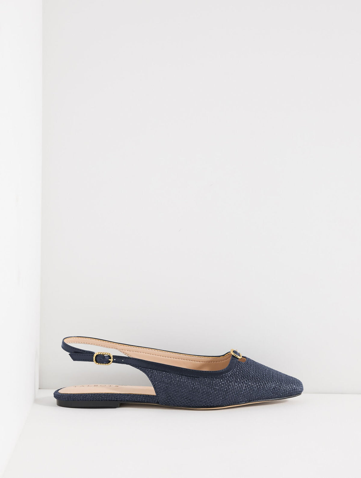Talbots WHITLEY SHIMMER RAFFIA SLINGBACK FLATS