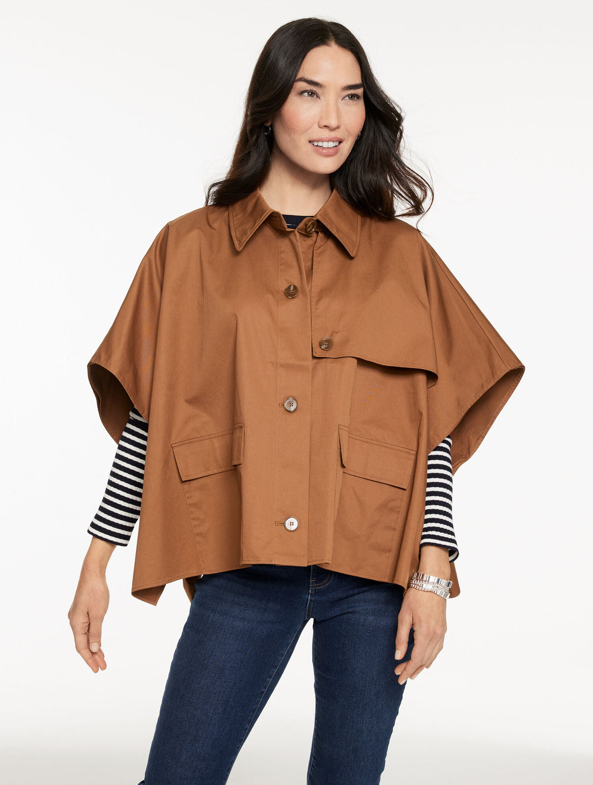 Talbots SHORT TRENCH CAPE
