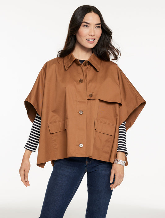 Talbots SHORT TRENCH CAPE