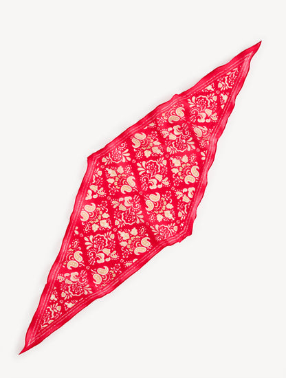 Talbots SIMPLE JACOBEAN DIAMOND SCARF