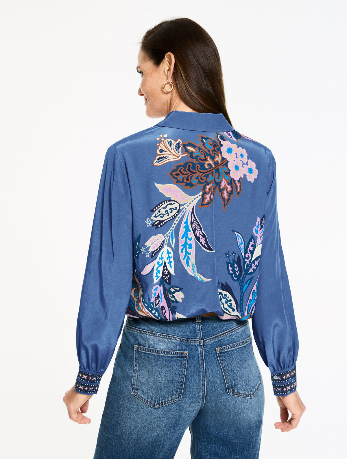 Talbots BUTTON FRONT SOFT SHIRT - INTRICATE JACOBEAN
