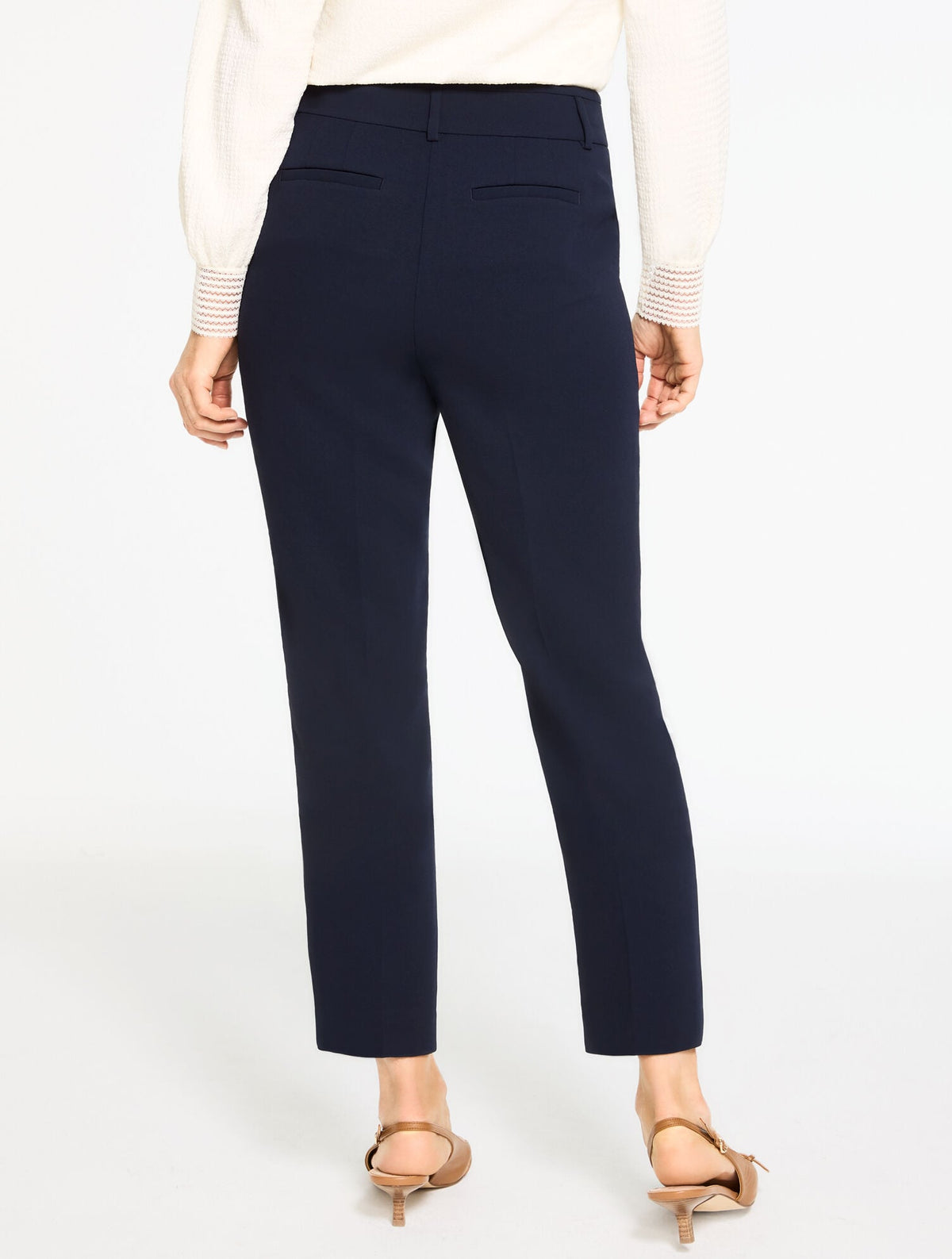 Talbots TAPERED ANKLE POLISHED CREPE PANTS