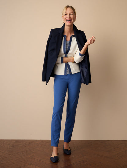 Talbots DENIM TRIM CARDIGAN