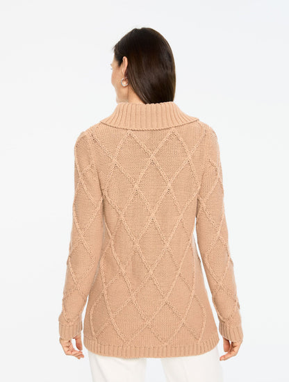 Talbots DIAMOND CABLE CARDIGAN