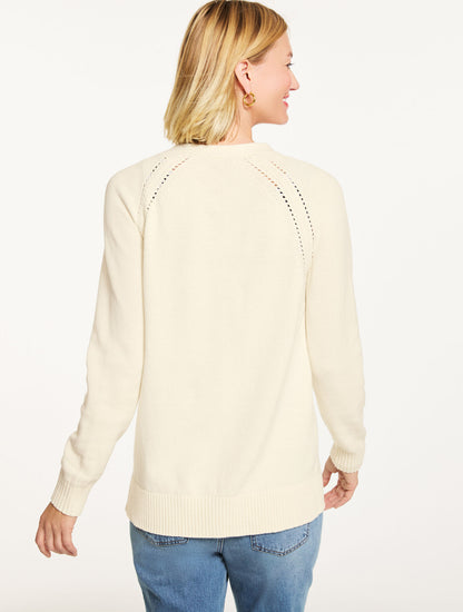 Talbots POINTELLE GIRLFRIEND CARDIGAN