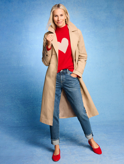 Talbots MOCKNECK PULLOVER - INTARSIA HEART