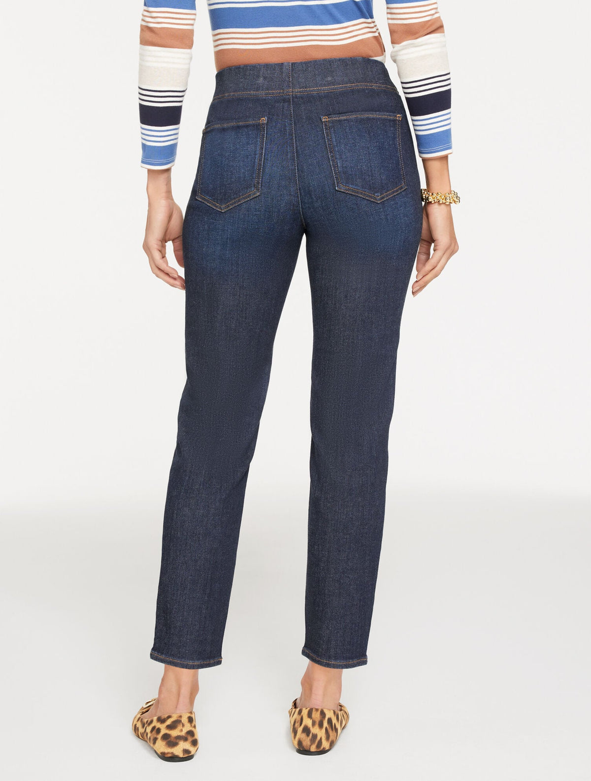 Talbots SLIM ANKLE PULL-ON TRAVEL JEANS - ASBURY WASH