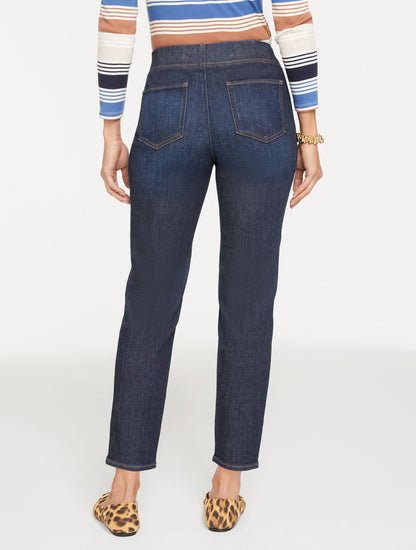 Talbots SLIM ANKLE PULL-ON TRAVEL JEANS - ASBURY WASH