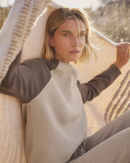 Talbots VISCOSE BLEND COLORBLOCK CREWNECK
