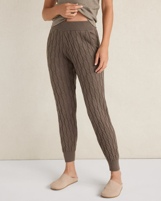 Talbots ORGANIC COTTON CASHMERE CABLE JOGGERS
