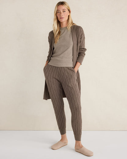 Talbots ORGANIC COTTON CASHMERE CABLE JOGGERS