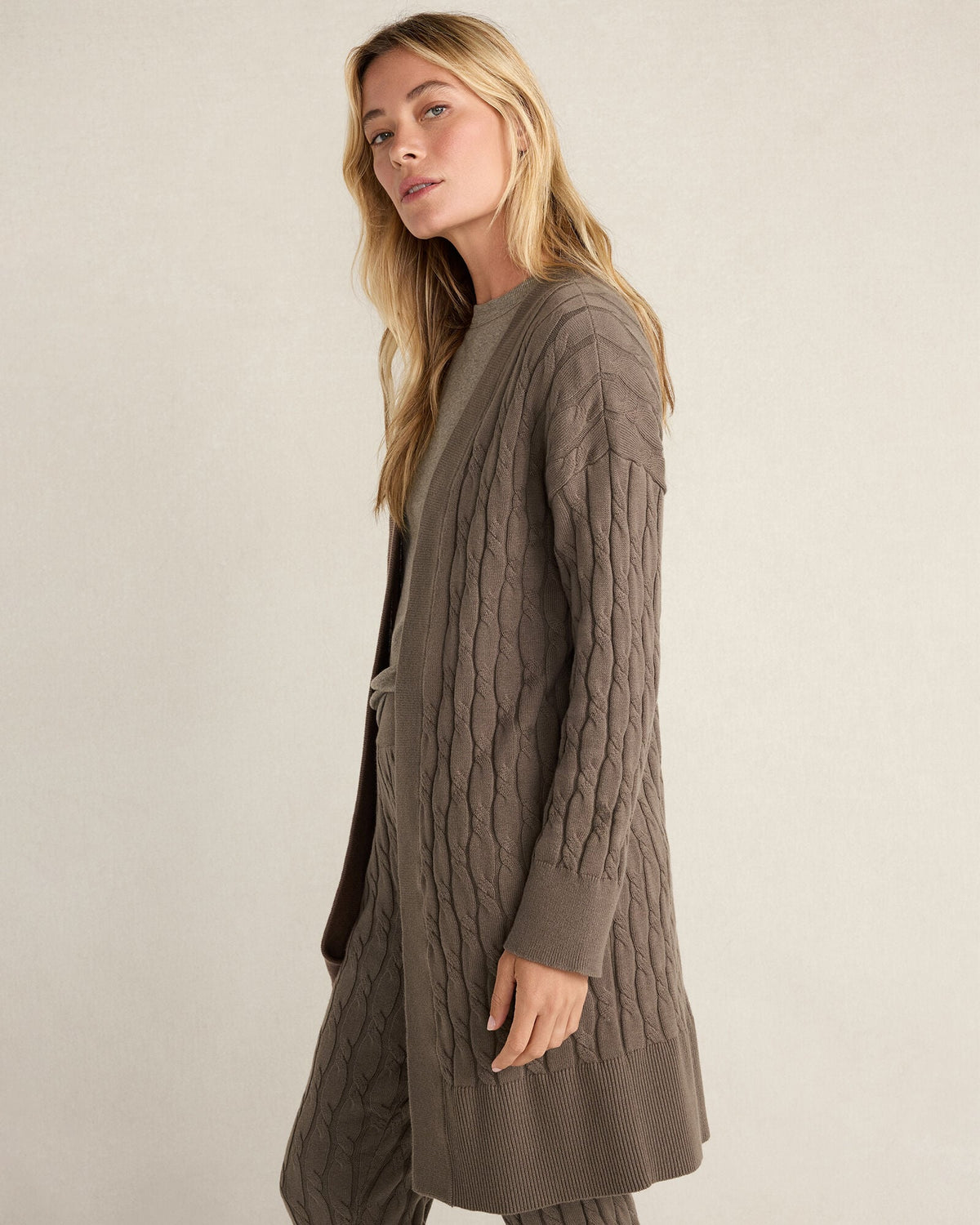 Talbots ORGANIC COTTON CASHMERE CABLE CARDIGAN