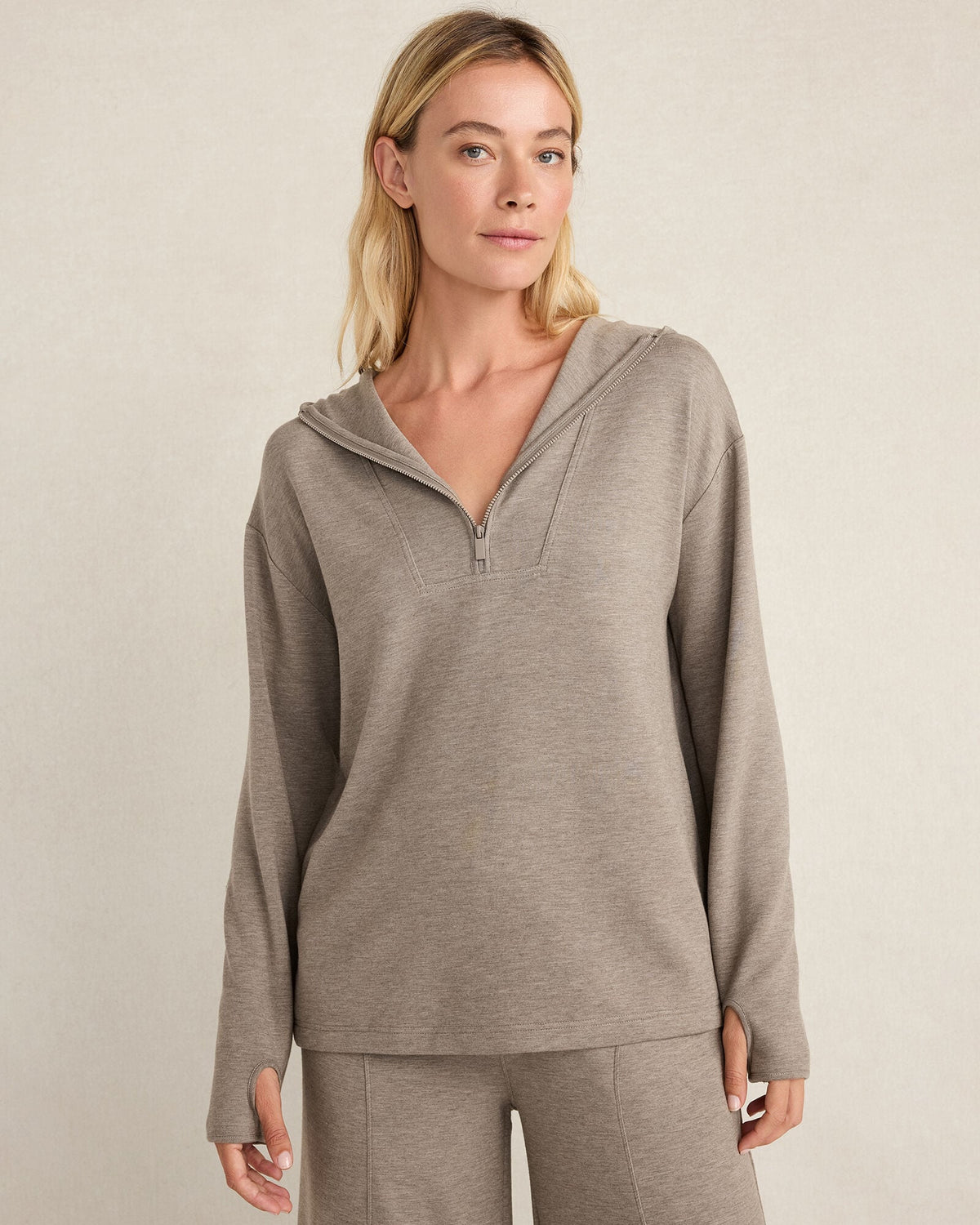 Talbots SOFT KNIT HALF-ZIP HOODIE