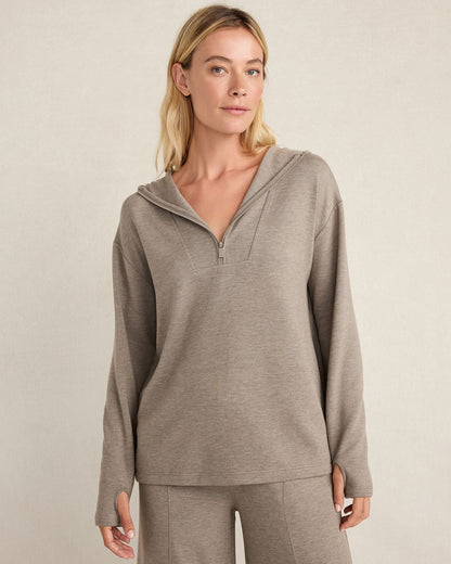 Talbots SOFT KNIT HALF-ZIP HOODIE