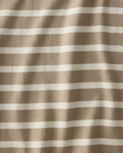 Talbots ORGANIC COTTON FUNNEL NECK STRIPED PULLOVER