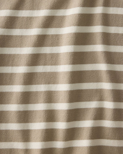 Talbots ORGANIC COTTON FUNNEL NECK STRIPED PULLOVER