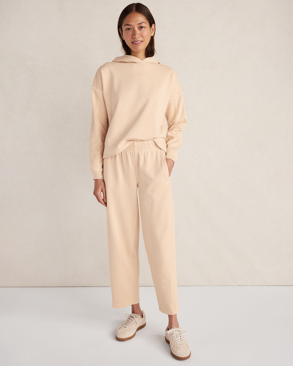Talbots ORGANIC COTTON TERRY BARREL LEG PANTS