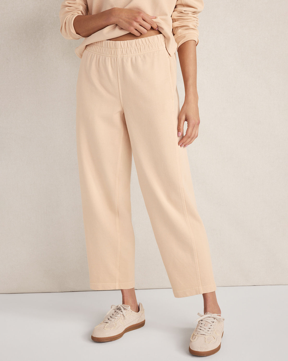 Talbots ORGANIC COTTON TERRY BARREL LEG PANTS