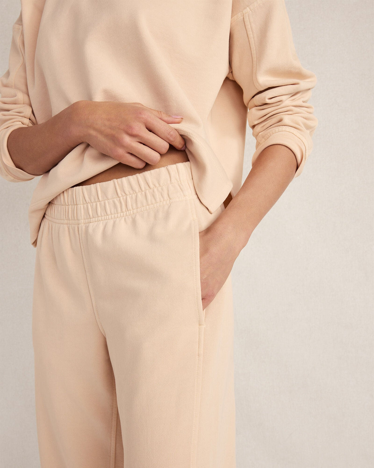 Talbots ORGANIC COTTON TERRY BARREL LEG PANTS