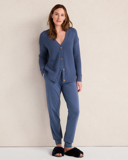 Talbots ORGANIC COTTON LINK STITCH CARDIGAN