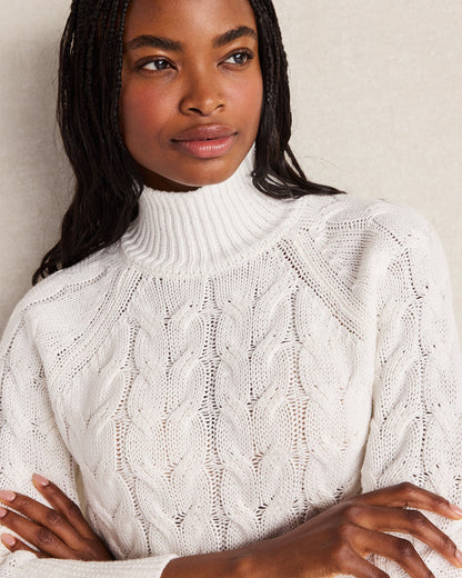 Talbots ORGANIC COTTON MOCK NECK SWEATER