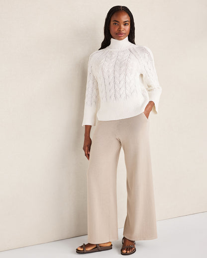 Talbots ORGANIC COTTON MOCK NECK SWEATER