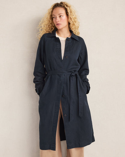 Talbots LINEN BLEND DOBBY TRENCH COAT