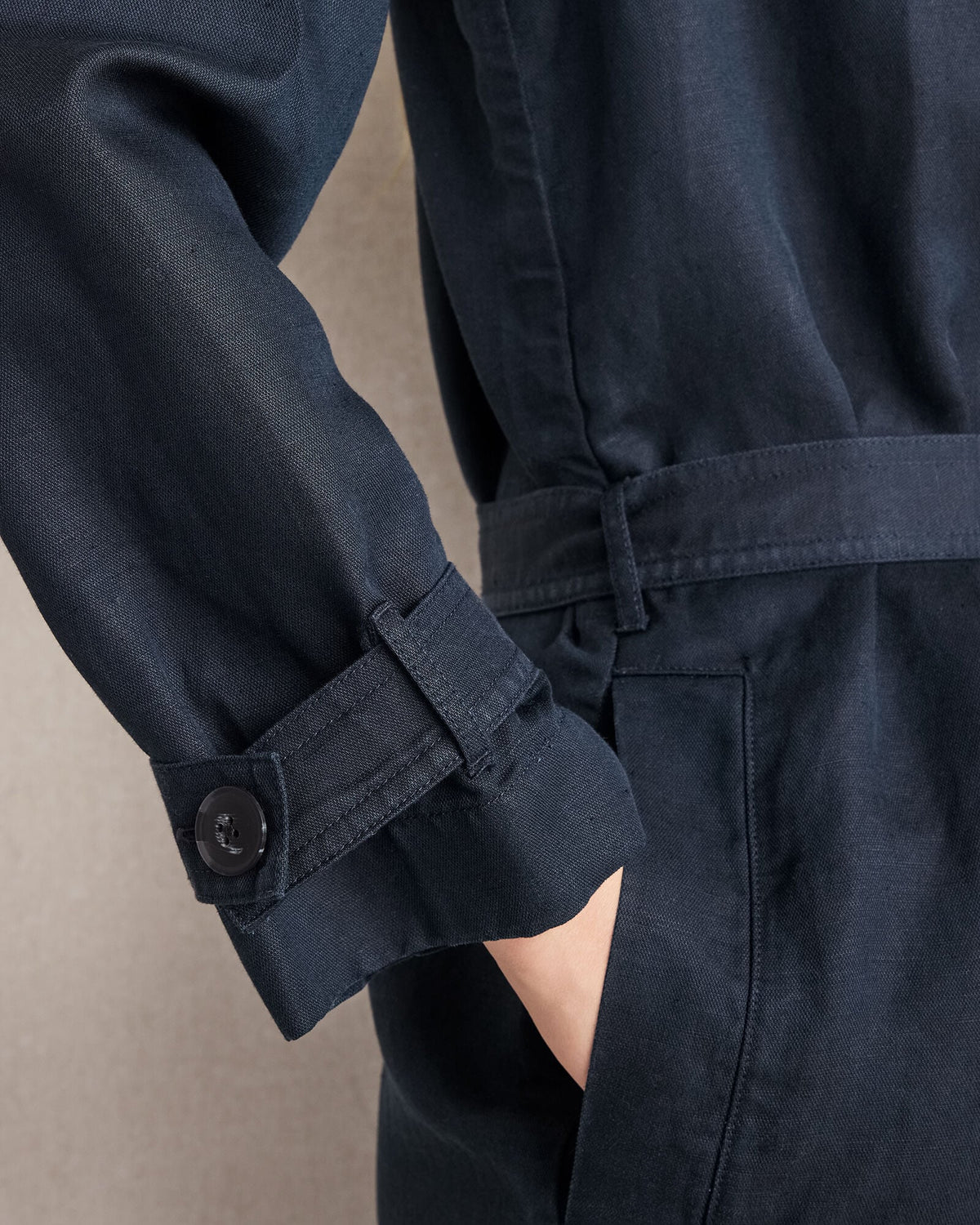 Talbots LINEN BLEND DOBBY TRENCH COAT