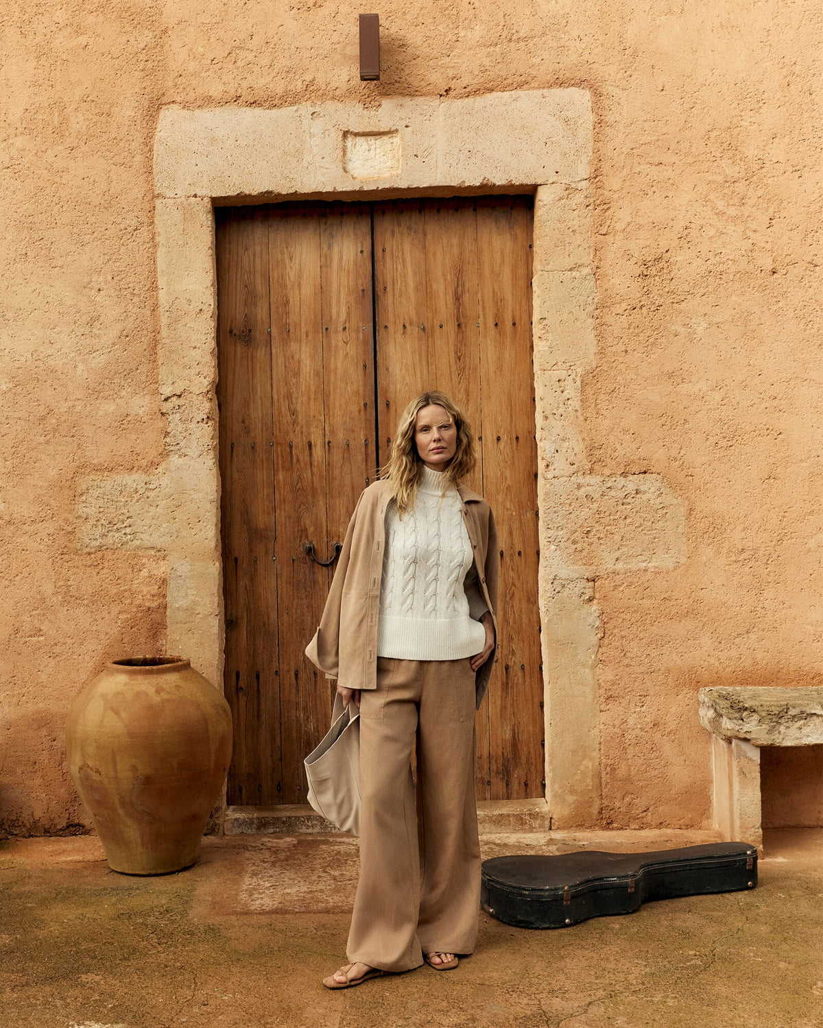 Talbots LINEN BLEND DOBBY WIDE LEG PANTS