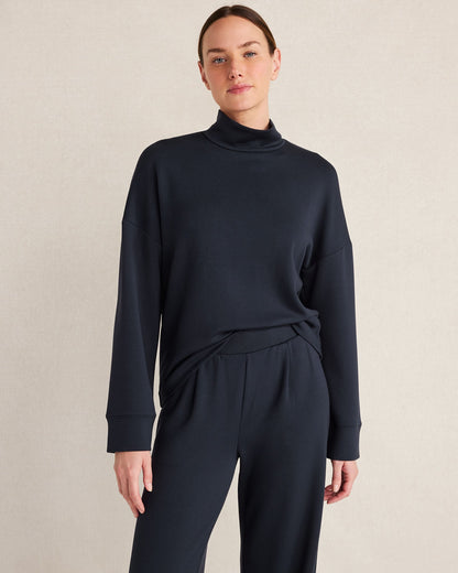 Talbots SOFT KNIT MOCK NECK TOP