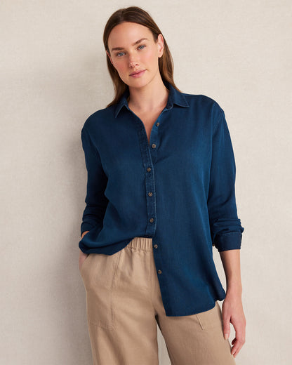 Talbots THE DAILY SHIRT IN INDIGO TWILL