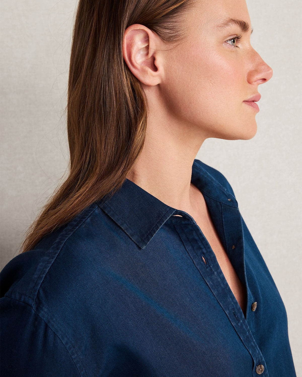 Talbots THE DAILY SHIRT IN INDIGO TWILL