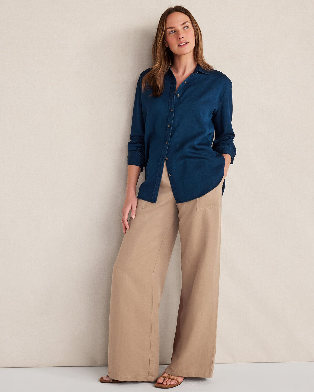 Talbots THE DAILY SHIRT IN INDIGO TWILL