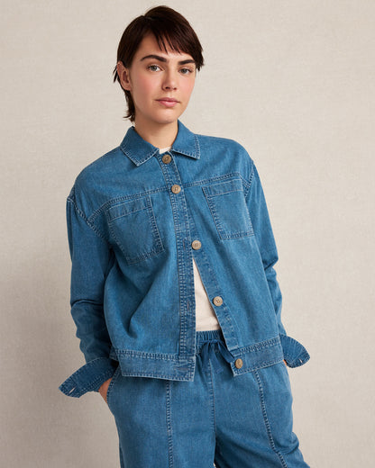 Talbots ORGANIC COTTON DENIM BOXY JACKET