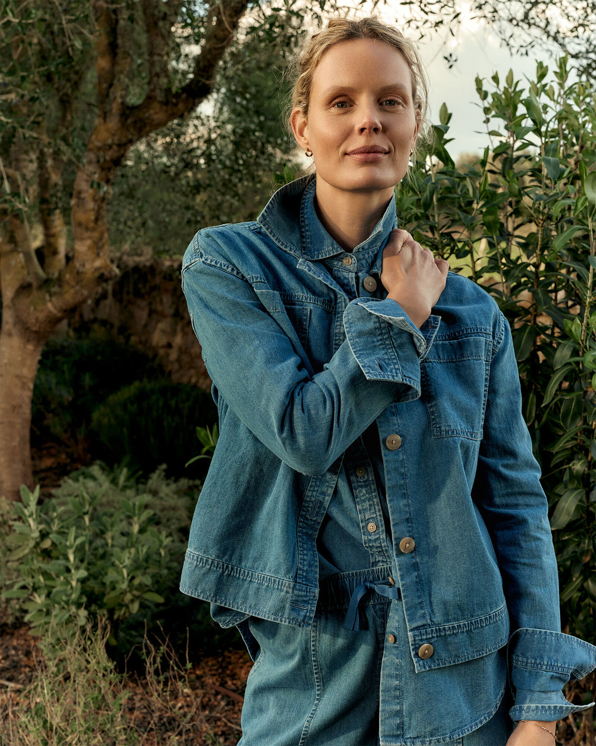 Talbots ORGANIC COTTON DENIM BOXY JACKET