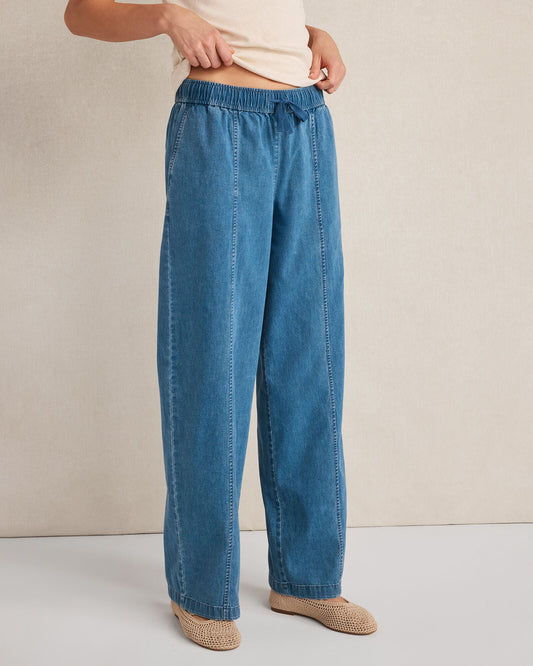 Talbots ORGANIC COTTON DENIM BARREL LEG PANTS
