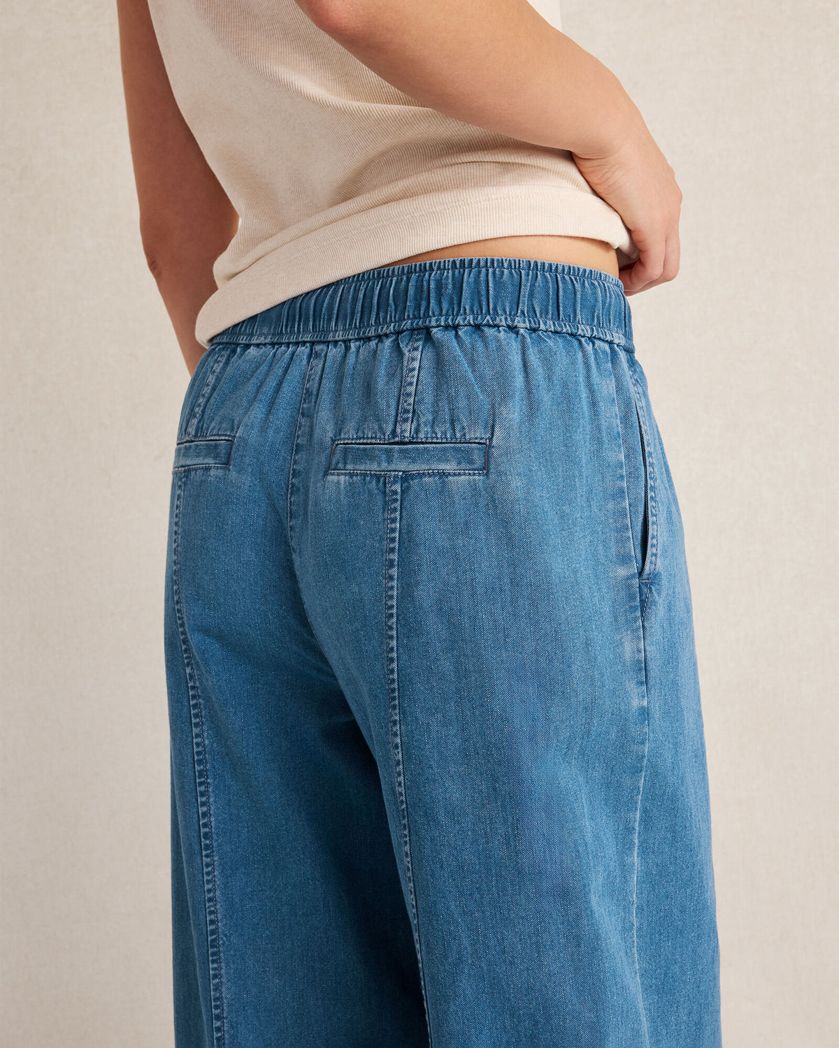 Talbots ORGANIC COTTON DENIM BARREL LEG PANTS