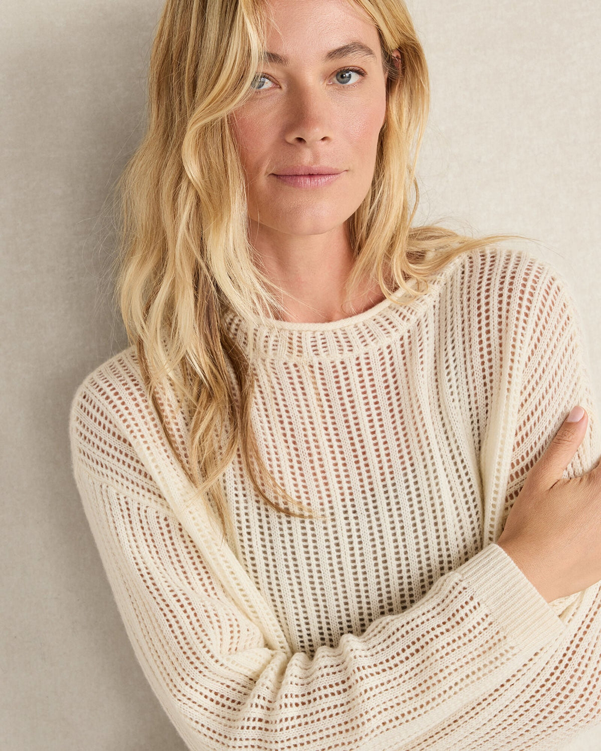 Talbots WOOL AND CASHMERE POINTELLE ROLL NECK SWEATER