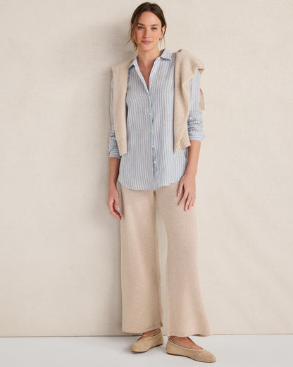 Talbots THE DAILY SHIRT IN LINEN STRIPE