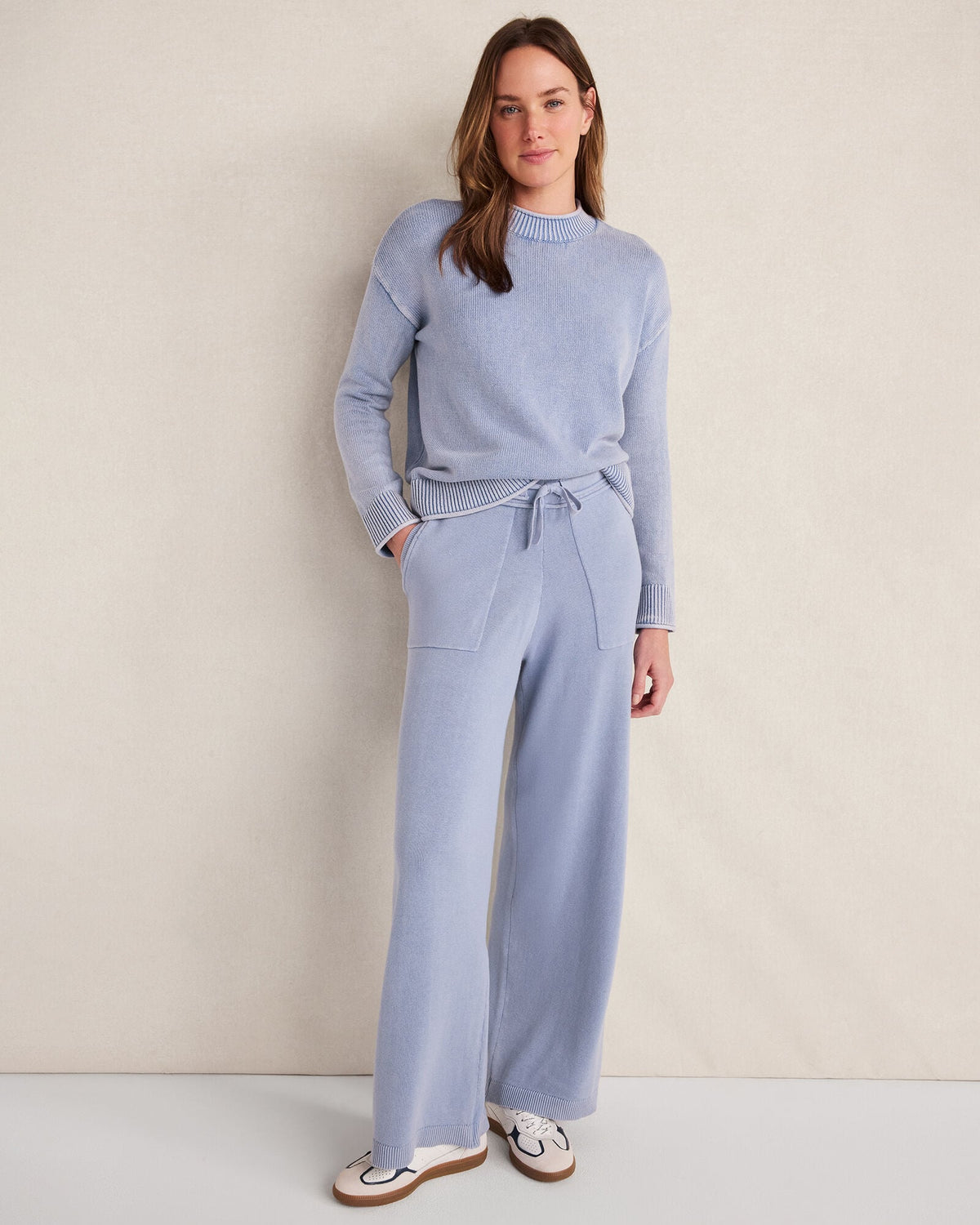 Talbots GARMENT-DYED ORGANIC COTTON ROLL NECK SWEATER