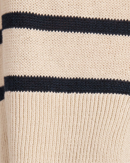 Talbots ORGANIC COTTON LINEN STRIPE CREWNECK