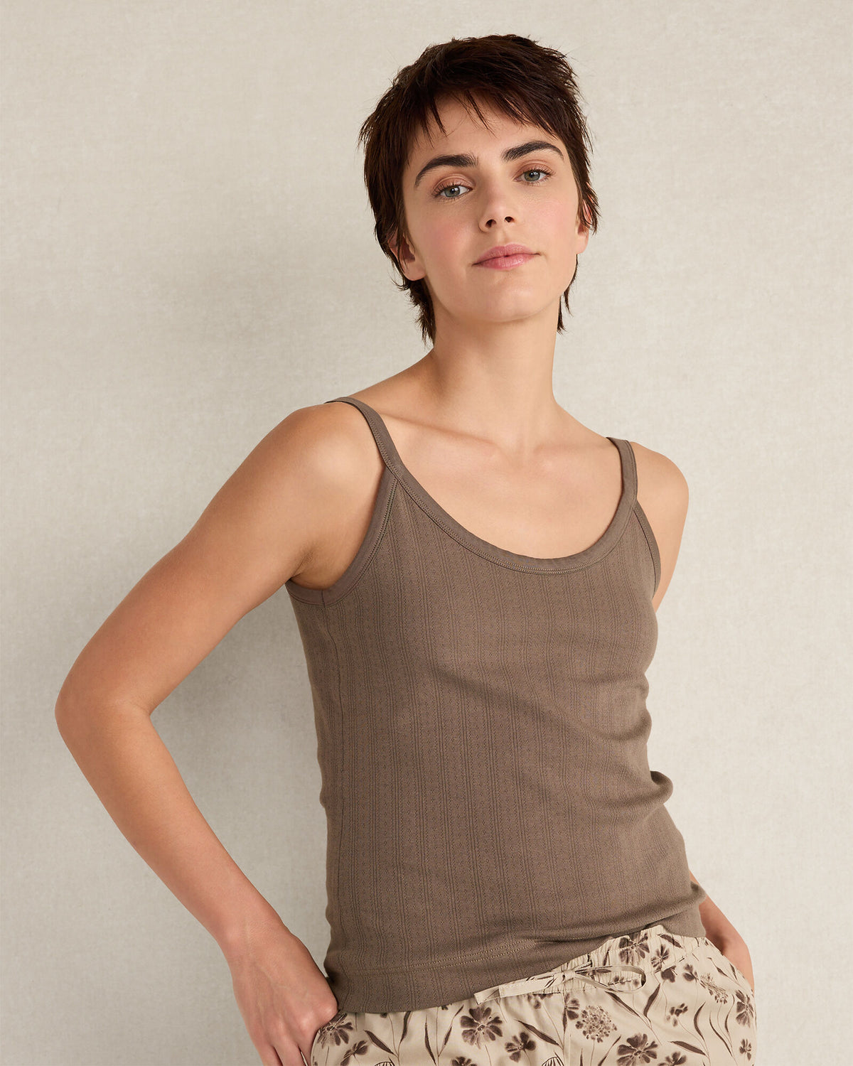 Talbots ORGANIC COTTON POINTELLE CAMI