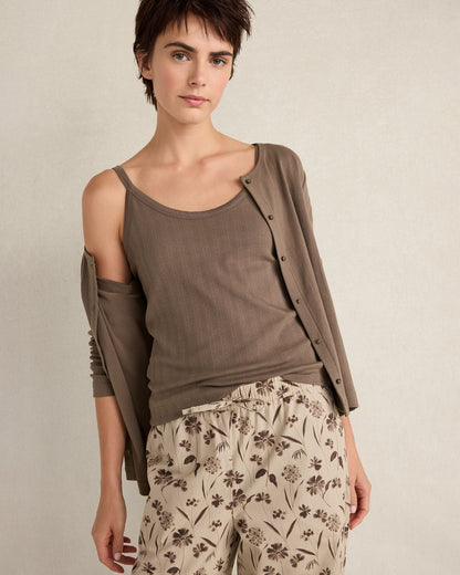 Talbots ORGANIC COTTON POINTELLE CARDIGAN